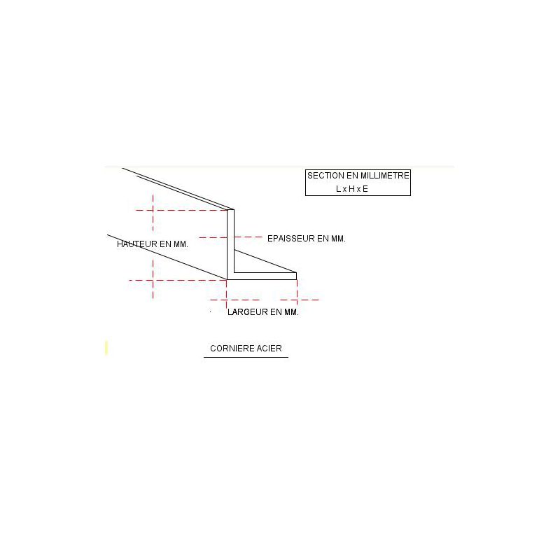 Cornière acier 20x20