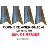 LOT 4 x 550 MM CORNIERE ACIER 60x60x6