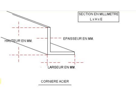 FER CORNIERE EGALE ACIER 40 X 40 X 4 MM NOIR S235