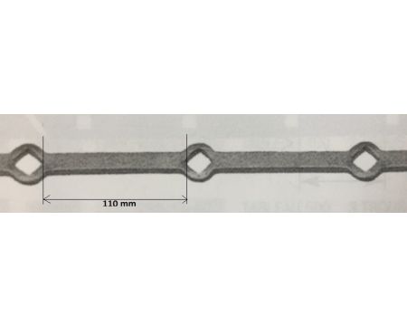 Traverse 2000 mm carré 16x16 à plat