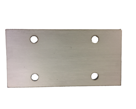 Platine inox 304L rectangle percée 100x200x10