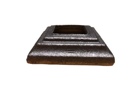 Platine cache scellement 60x60 trou 25.5