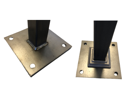 Platine cache scellement 50x50 trou 20.5