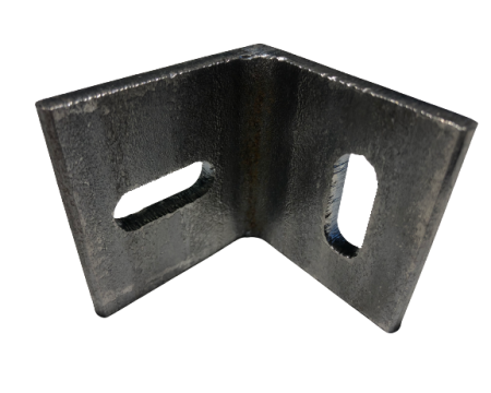 Platine d'angle 60x60x60x6 acier trous perpendiculaires.