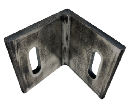 Platine d'angle 80x80x80x8 acier trous parallèles