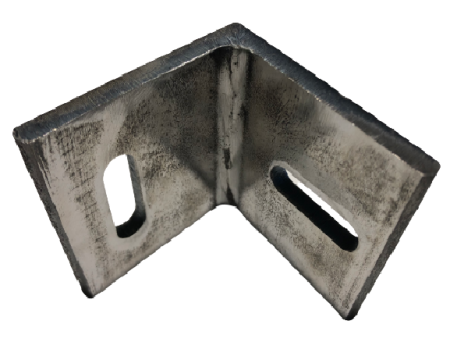 Platine d'angle 80x80x80x8 acier trous perpendiculaires