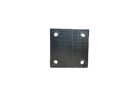 Platine carrée percée 120x120x8