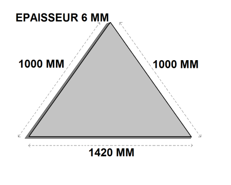 Tôle 6 mm triangle