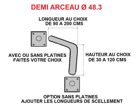 DEMI ARCEAU DE SECURITE DIAMETRE 48.3X2.5