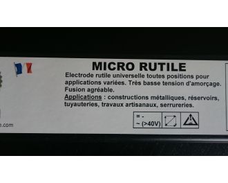 ELECTRODE RUTILE DIA 2.5MM PAQUET 1KG