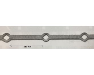 Traverse 2000 mm carré 16x16 à plat