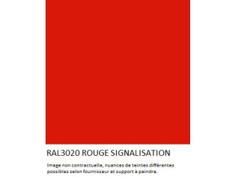 PEINTURE ANTICORROSION ROUGE SIGNALISATION RAL 3020