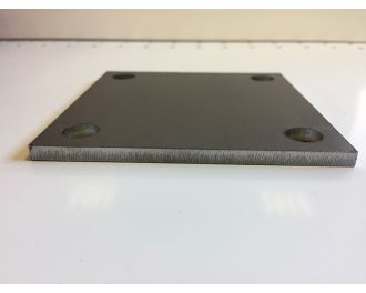 Platine carree percee 100x100x5