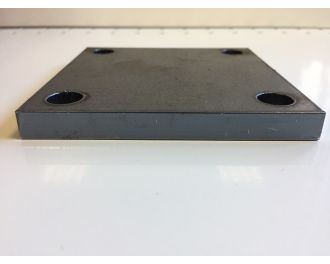 Platine carree percee 100x100x10