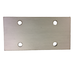 Platine inox 304L rectangle percee 100x200x10