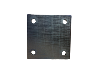Platine carree percee 200x200x10
