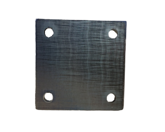 Platine carree percee 250x250x10