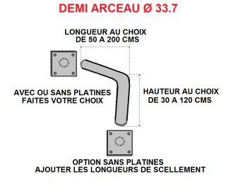 DEMI ARCEAU DE SECURITE DIAMETRE 33.7X2.5
