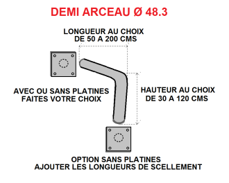 DEMI ARCEAU DE SECURITE DIAMETRE 48.3X2.5