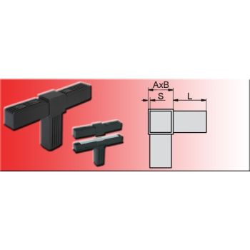 Connecteur en T pour tube 20x20x1.5