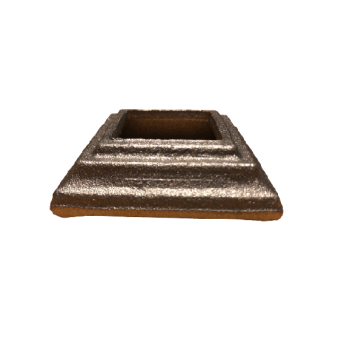 Platine cache scellement 60x60 trou 30.5